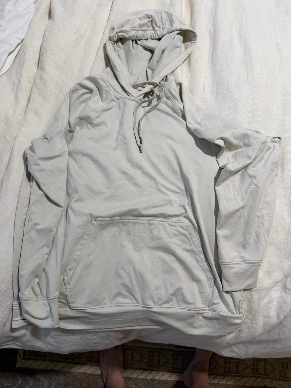 Vuori Light Gray Hoodie Sweatshirt